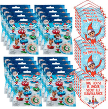 Load image into Gallery viewer, The Elf on the Shelf Party Favors Set: 16 Pets Mini Figure Blind Bags, 12 Snowflake Banners