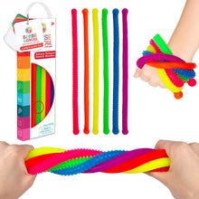 Load image into Gallery viewer, Be Amazing! Toys Sense &amp; Grow Textured Stretch Noodles - Stretchy Fidget Noodles for Sensory Play - 6 Stretch Noodles, Textures - Fine Motor Development - Montessori Anxiety-Relief Toy for Kids 3+