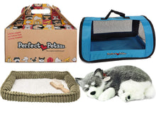 Load image into Gallery viewer, Perfect Petzzz Husky Breathing Pet and Blue Tote for Plush Breathing Pet