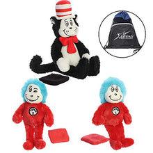 Load image into Gallery viewer, Aurora Cat in The Hat Wearable Shoulderkin Plushie 3 Pack: 8" Cat in The Hat, 7" Thing 1 &amp; Thing 2