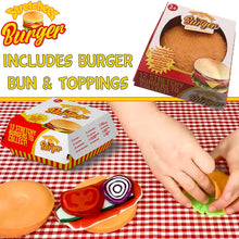 Load image into Gallery viewer, Stretcheez Hamburger - Play Food for Kids - Stretchy Pretend Food &amp; Toppings - Mix &amp; Match