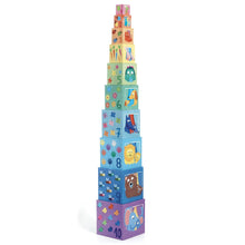 Load image into Gallery viewer, Djeco Stacking Cubes/Rainbow