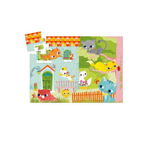 Load image into Gallery viewer, Djeco Pachat &amp; His Friends Silhouette Cat 24-Piece Puzzle for Ages 3+