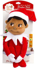 Load image into Gallery viewer, The Elf on the Shelf: A Christmas Tradition - Brown Eyed Boy and Brown Eyed Girl 17" Plushee Pals Set with Zippered Joy Bag