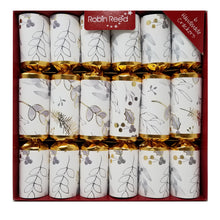 Load image into Gallery viewer, Robin Reed English Holiday Christmas Crackers, Pack of 6 x 12"- Gold Foliage