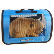 Load image into Gallery viewer, Perfect Petzzz Black and White Shorthair Kitten Plush with Blue Tote for Plush Breathing Pet