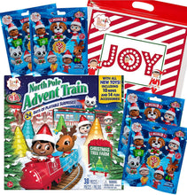 Load image into Gallery viewer, The Elf on the Shelf North Pole Advent Calendar Train, with 4 Merry Mini Mystery Bags Series 2 and Exclusive Joy Bag
