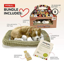 Load image into Gallery viewer, Perfect Petzzz Original Petzzz Pit Bull Realistic, Lifelike Stuffed Interactive Pet Toy, Companion Pet Dog with 100% Handcrafted Synthetic Fur