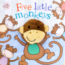 Load image into Gallery viewer, Five Little Monkeys Chunky Board Book with Finger Puppet