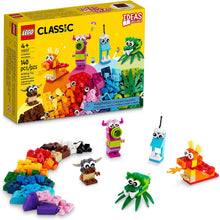 Load image into Gallery viewer, LEGO Classic Creative Monsters Building Kit; Includes 5 Monster Toy Mini Build Ideas to Inspire Creative Play for Kids Aged 4 and Up; Helps Children Develop Key Life Skills (140 Pieces)