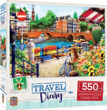Load image into Gallery viewer, MasterPieces Travel Diary - Amsterdam 550pc Jigsaw Puzzle