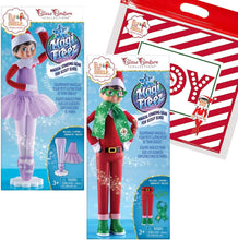 Load image into Gallery viewer, The Elf on the Shelf Magical Standing Power Set of Accessories for Scout Elf: Tiny Tidings Ballerina Tutu and Hipster, with Joy Bag