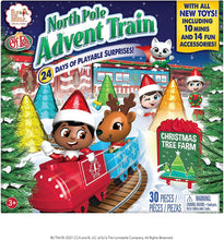 Load image into Gallery viewer, The Elf on the Shelf Advent Bundle: The Elf on the Shelf North Pole Advent Train, Night Before Christmas Storybook, and 4 Mystery Elf Pets Mini Figures
