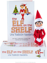 Load image into Gallery viewer, The Elf on the Shelf: UNA Tradición Navideña Spanish Language Book &amp; Blue-Eyed Girl Scout Elf