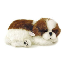 Load image into Gallery viewer, Perfect Petzzz Shih Tzu Plush Breathing Dog with Blue Tote, Food, Treats, Chew Toy &amp; Myriads Bag