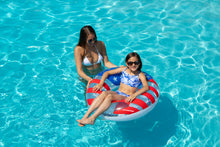Load image into Gallery viewer, Swimline Americana Inflatable Pool Toys: 22" Glitter Ball 72" Floating Mattress 36" Donut Ring &amp; Bag