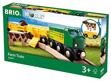 Load image into Gallery viewer, Brio World Farm Train 5 Piece Wooden Toy Train Set for Kids Age 3 and Up