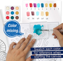 Load image into Gallery viewer, Faber-Castell Paint by Number Watercolor Bold Floral - Adult Paint by Number Kit on Canvas - DIY Flower Painting