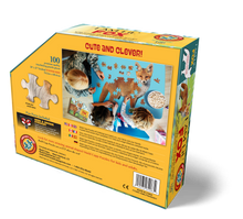 Load image into Gallery viewer, Madd Capp Puzzles Jr. - I AM LiL' FOX Animal-Shaped Jigsaw Puzzle, 100 Pieces