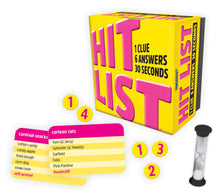 Load image into Gallery viewer, Gamewright Hit List - 1 Clue, 6 Answers, 30 Seconds Party Game