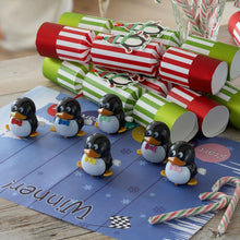 Load image into Gallery viewer, Robin Reed English Holiday Christmas Crackers, Set of 6 (13") - Racing Penguins