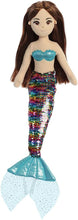 Load image into Gallery viewer, Aurora World 18" Sea Sparkles Plush Mermaids Set of 4: Ava, Jenna, Isla &amp; Miya with Drawstring Bag