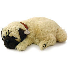 Load image into Gallery viewer, Perfect Petzzz Huggable Plush Toy Pug with Blue Tote For Plush Breathing Pet