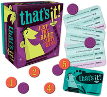 Load image into Gallery viewer, Gamewright Party Game Set of 3: That's It!, Splurt and Hit List with Drawstring Giftbag