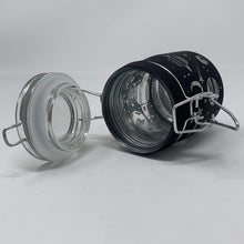 Load image into Gallery viewer, Airtight Glass Storage Jar: Black Frosted Galaxy - MEDIUM