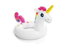 Load image into Gallery viewer, Intex Set of 6 Kid-Sized Swim Ring Floaties: Ducky, Penguin, Alligator, Llama, Unicorn, Flamingo