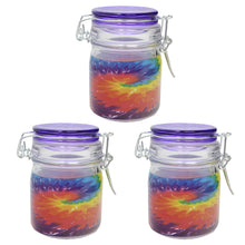 Load image into Gallery viewer, Airtight Glass Storage Jars, Set of 3: Tie Dye - MEDIUM