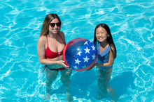 Load image into Gallery viewer, Swimline Americana Inflatable Pool Toys: 22" Glitter Ball 72" Floating Mattress 36" Donut Ring &amp; Bag