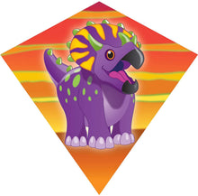 Load image into Gallery viewer, Brainstorm Mylar Triceratops Dinosaur MiniDiamond Kite 18"