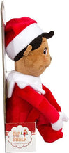 Load image into Gallery viewer, The Elf on the Shelf: A Christmas Tradition - Brown Eyed Boy and Brown Eyed Girl 17" Plushee Pals Set with Zippered Joy Bag