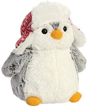 Load image into Gallery viewer, Aurora Plush 9" Pompom Penguin Winter Outfits 3 Pack: Checkered Hat, Pom Hat, and Scarf