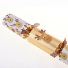 Load image into Gallery viewer, Robin Reed English Holiday Christmas Crackers, Set of 6 (13") - Gold Racing Reindeer