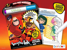 Load image into Gallery viewer, Disney PIXAR No Mess Activity and Coloring Book 4 Pack: Toy Story, Aladdin, The Incredibles, and Spiderman