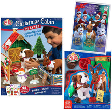Load image into Gallery viewer, Elf on the Shelf Elf Pets Play Set: Elf Pets Animated Movie DVD, Christmas Cabin, Tote Bag &amp; Scarf