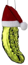 Load image into Gallery viewer, Kurt Adler Traditional Hand Blown Glass Pickle Shaped Ornaments, Set of 2