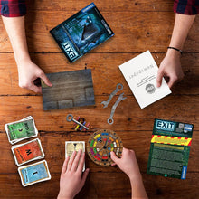 Load image into Gallery viewer, Exit: The Game Escape Room Game Bundle: The Pharaoh's Tomb, The Return to The Abandoned Cabin, and The Haunted Rollercoaster with Exclusive Drawstring Bag