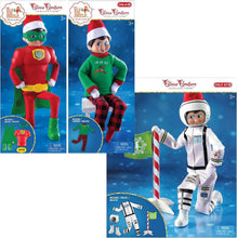 Load image into Gallery viewer, The Elf on the Shelf Claus Couture Set of 3: Mighty Superhero, I'm So Fly PJs, and Clausmonaut ELF NOT INCLUDED