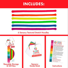 Load image into Gallery viewer, Be Amazing! Toys Sense &amp; Grow Textured Stretch Noodles - Stretchy Fidget Noodles for Sensory Play - 6 Stretch Noodles, Textures - Fine Motor Development - Montessori Anxiety-Relief Toy for Kids 3+