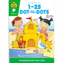 Load image into Gallery viewer, School Zone 1-25 Dot-to-Dots Preschool Workbook for Ages 3-5, 64 Pages by Joan Hoffman (Paperback)