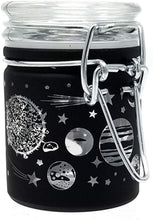 Load image into Gallery viewer, Airtight Glass Storage Jar: Black Frosted Galaxy - MINI