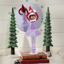 Load image into Gallery viewer, The Elf on the Shelf Magi-Freeze Stand Up Complete Set: Cocoa to Go Barista, Rainbow Snow Pixie Dress, Holiday Hipster, Tiny Tidings Tutu, and Glitzy Gala Dress (Elf Not Included)