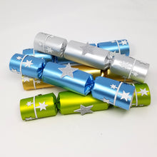 Load image into Gallery viewer, Robin Reed English Holiday Christmas Crackers, Pack of 8 x 10" - Super Glitter Stars