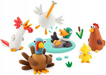 Load image into Gallery viewer, Hey Clay Set of 3: Farm Birds, Forest Animals, and Mega Dinos with Exclusive Drawstring Bag
