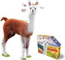 Load image into Gallery viewer, Madd Capp Puzzles Jr. - I AM LiL' LLAMA Animal-Shaped Jigsaw Puzzle, 100 Pieces