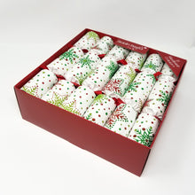Load image into Gallery viewer, Robin Reed English Holiday Christmas Crackers, Pack of 12 - 10" Multi Glitter Snowflake