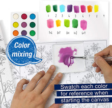 Load image into Gallery viewer, Faber-Castell Watercolor Paint by Number Farmhouse Floral - DIY Number Painting on Canvas Kit for Adults